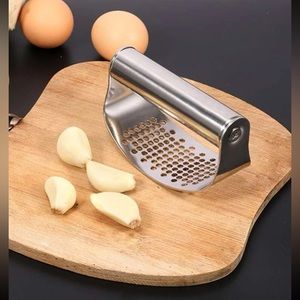 Vintage Aluminum Manual Hand Held Minced Garlic Press